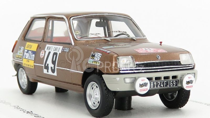 Spark-model Renault R5 Ls N 49 Rally Montecarlo 1975 A.follin - P.bertrand 1:43 Brown