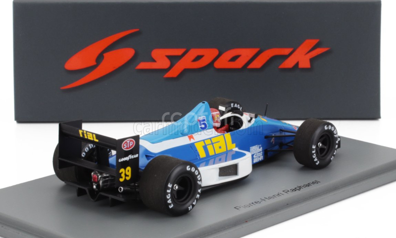 Spark-model Rial F1  Arc2 N 39 Essais Belgium Gp 1989 Pierre Henri Raphanel 1:43 Modrá Bílá