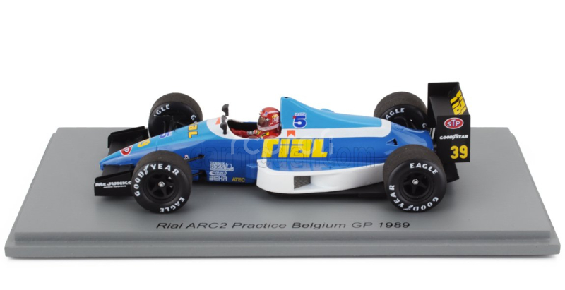 Spark-model Rial F1  Arc2 N 39 Essais Belgium Gp 1989 Pierre Henri Raphanel 1:43 Modrá Bílá
