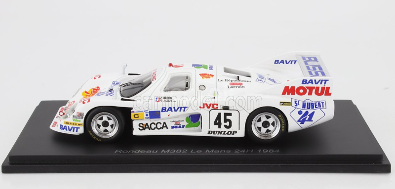Spark-model Rondeau M382 N 45 24h  Le Mans 1984 Christian Bussi - Bruno Ilien - Jack Griffin 1:43 Bílá