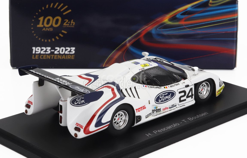 Spark-model Rondeau M482 4.0l V8 Team Ford Concessionaires N 24 24h Le Mans 1983 Henry Pescarolo - Thierry Boutsen 1:43 Bílá