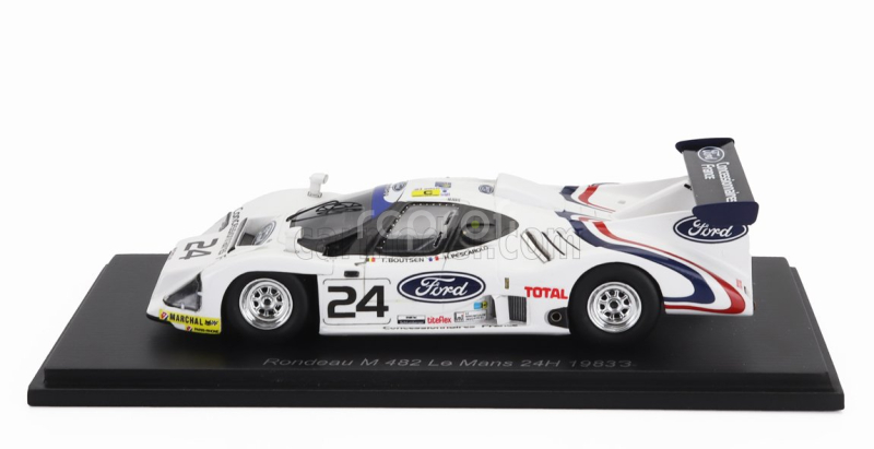 Spark-model Rondeau M482 4.0l V8 Team Ford Concessionaires N 24 24h Le Mans 1983 Henry Pescarolo - Thierry Boutsen 1:43 Bílá