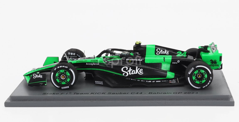 Spark-model Sauber F1  C44 Team Stake Kick N 24 Bahrain Gp 2024 Zhou Guanyu 1:43 Zelená Černá