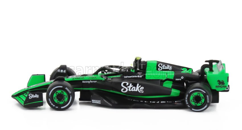 Spark-model Sauber F1  C44 Team Stake Kick N 24 Season 2024 Zhou Guanyu 1:64 Zelená Černá