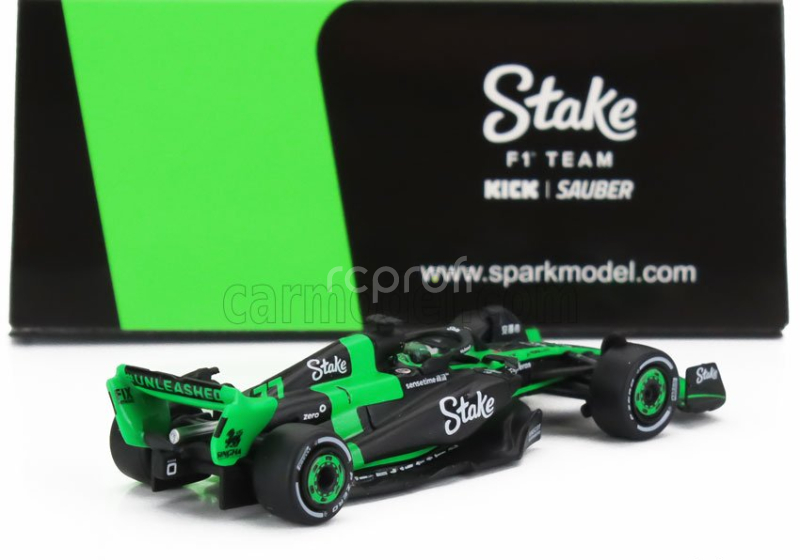 Spark-model Sauber F1  C44 Team Stake Kick N 77 Season 2024 Valtteri Bottas 1:64 Zelená Černá