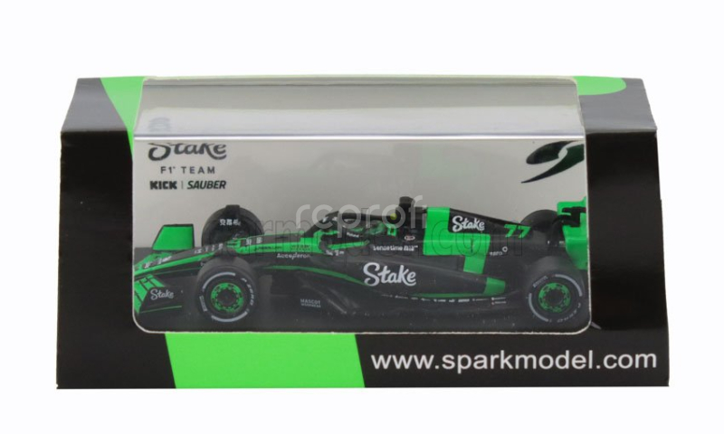 Spark-model Sauber F1  C44 Team Stake Kick N 77 Season 2024 Valtteri Bottas 1:64 Zelená Černá