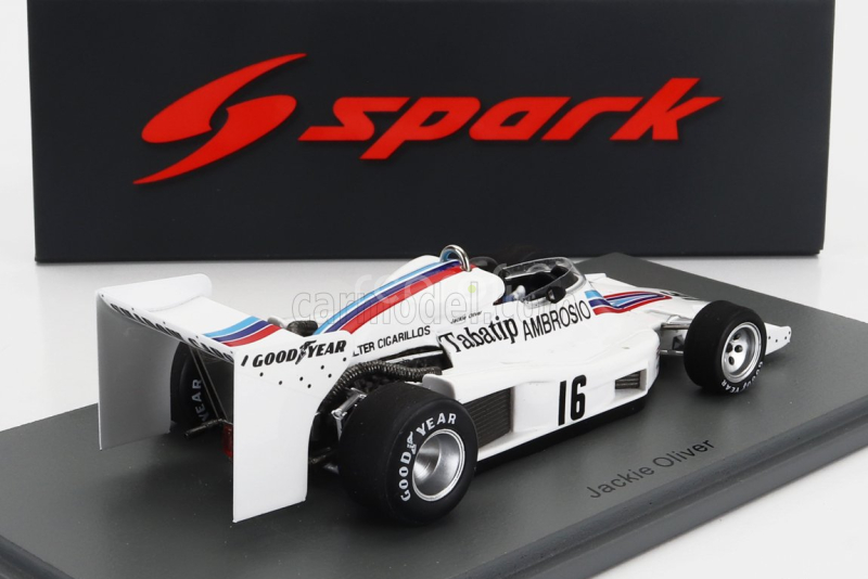 Spark-model Shadow F1  Dn8 N 16 Sweden Gp 1977 Jackie Oliver 1:43 Bílá