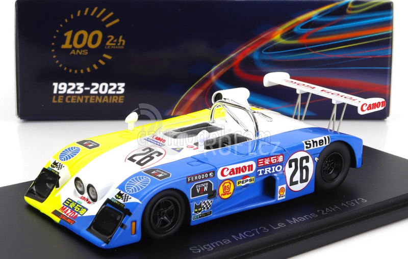 Spark-model Sigma Mc73 Team Sigma Automotive N 26 24h Le Mans 1973 T.ikuzawa - H.fushida - P.dal Bo 1:43 Modrá Bílá Žlutá