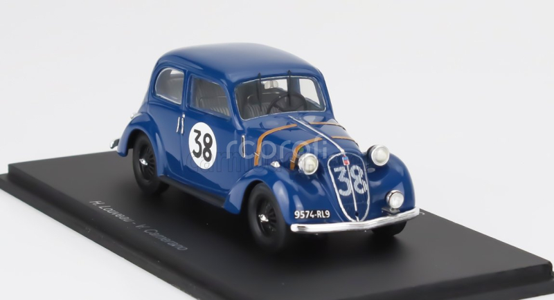 Spark-model Simca 8 1.1l Team Victor Camerano N 38 24h Le Mans 1939 Victor Camerano - Henri Louveau 1:43 Blue