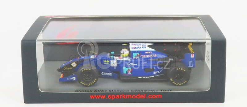 Spark-model Simtek F1  S951 N 11 Monaco Gp 1995 D.schiattarella 1:43 Blue