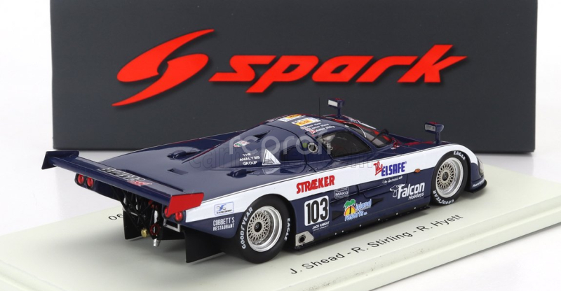 Spark-model Spice Se88c 3.3l V8 Team Mako N 103 24h Le Mans 1990 Robbie Stirling - James Shead - Ross Hyett 1:43 Modrá Bílá