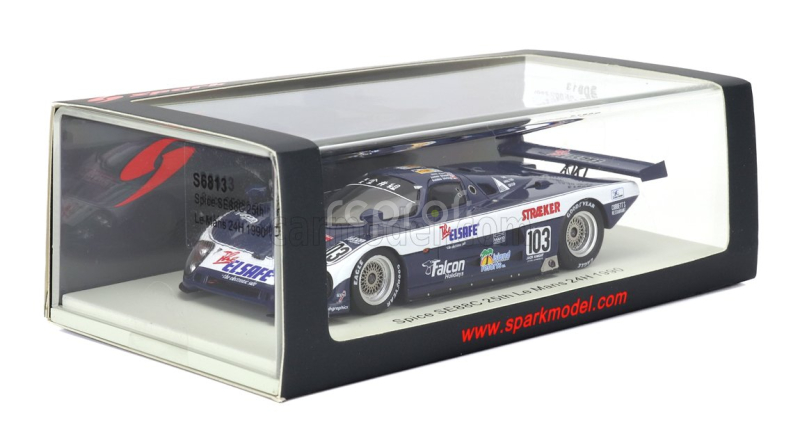 Spark-model Spice Se88c 3.3l V8 Team Mako N 103 24h Le Mans 1990 Robbie Stirling - James Shead - Ross Hyett 1:43 Modrá Bílá