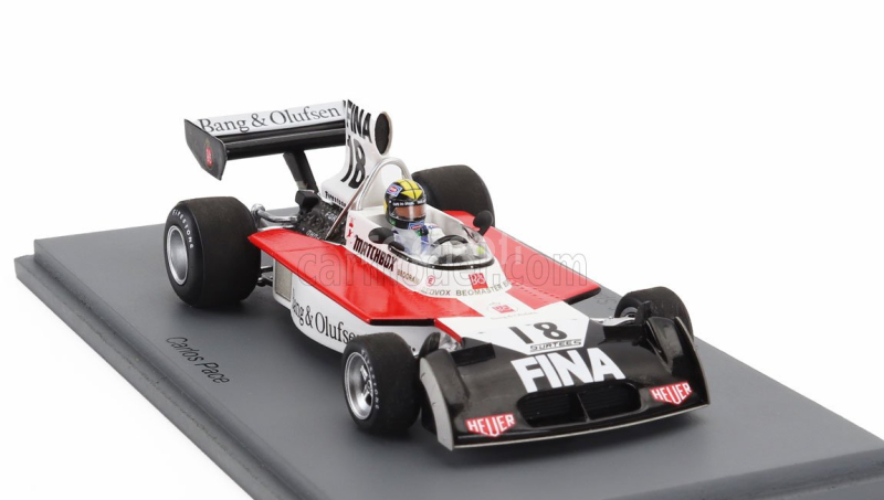 Spark-model Surtees F1  Ts16 N 18 Spanish Gp 1974 Carlos Pace 1:43 Bílá Červená Černá