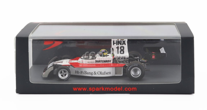 Spark-model Surtees F1  Ts16 N 18 Spanish Gp 1974 Carlos Pace 1:43 Bílá Červená Černá