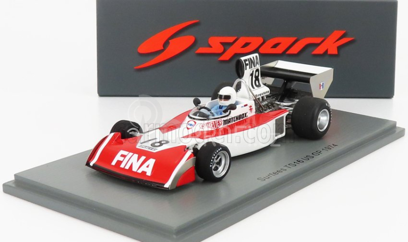 Spark-model Surtees F1  Ts16 N 18 Usa Gp 1974 J.dolhem 1:43 Červená Bílá