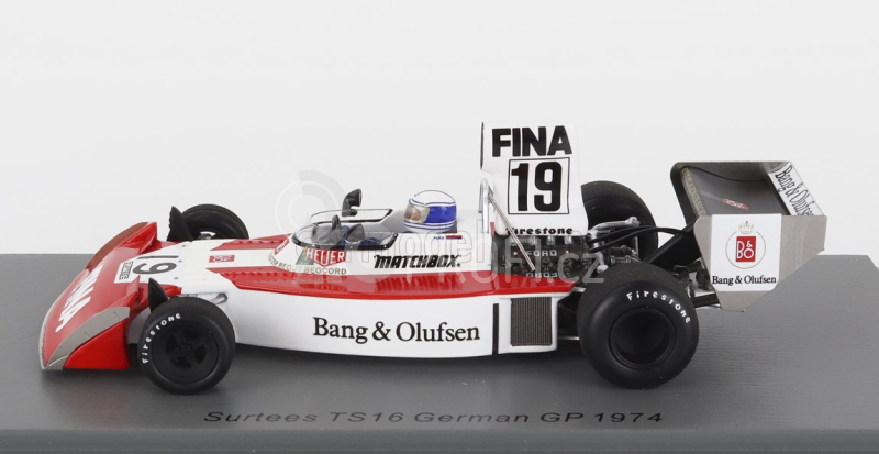 Spark-model Surtees F1  Ts16 N 19 German Gp 1974 J.mass 1:43 Červená Bílá