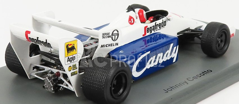 Spark-model Toleman F1  Tg184 Hart Turbo N 20 Monaco Gp 1984 J.cecotto 1:43 Bílá Modrá