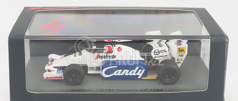 Spark-model Toleman F1  Tg184 Hart Turbo N 20 Monaco Gp 1984 J.cecotto 1:43 Bílá Modrá