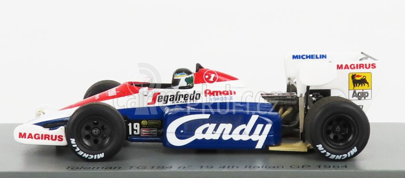 Spark-model Toleman F1  Tg184 N 19 Italy Gp 1984 S.johansson 1:43 Bílá Modrá Červená