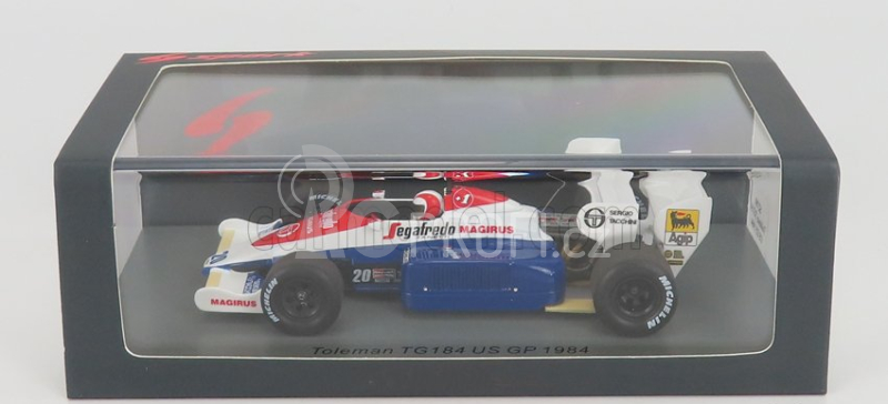 Spark-model Toleman F1  Tg184 N 20 Usa Gp 1984 J.cecotto 1:43 Modrá Bílá Červená