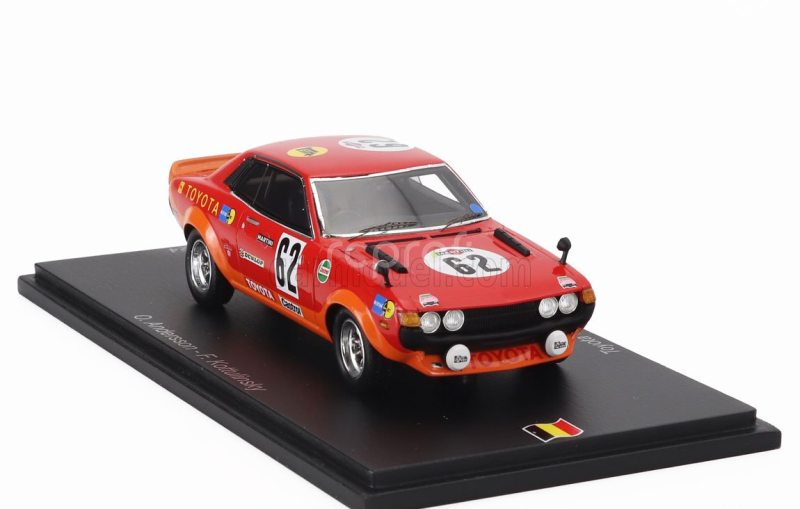 Spark-model Toyota Celica Gt Team Toyota A.g. N 62 24h Spa 1973 Ove Andersson - Freddy Kottulinsky 1:43 Červená Oranžová