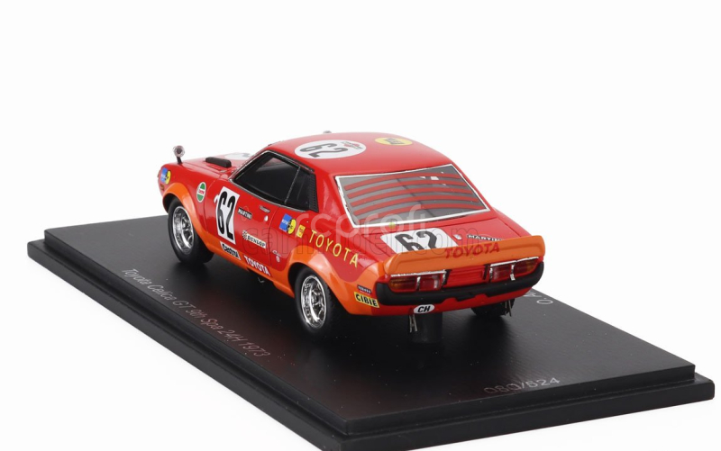 Spark-model Toyota Celica Gt Team Toyota A.g. N 62 24h Spa 1973 Ove Andersson - Freddy Kottulinsky 1:43 Červená Oranžová