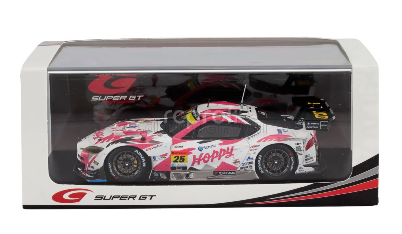Spark-model Toyota Gr Supra Team Hoppy Schatz N 25 Gt300 Class Super Gt 2024 Togo Sugunami - Takamitsu Matsui - Kimiya Sato 1:43 Bílá Růžová