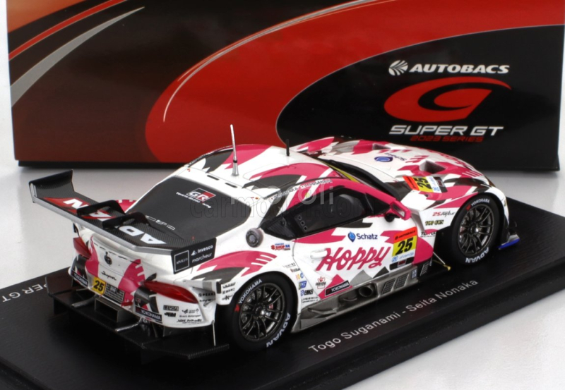 Spark-model Toyota Gr Supra Team Tsuchiya N 25 Gt300 Class Super Gt 2023 T.suganami - S.nonaka 1:43 Bílá Fucsia