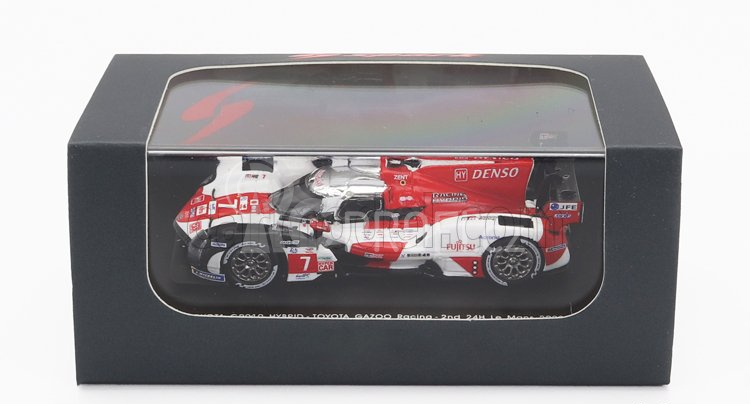 Spark-model Toyota Gr010 3.5l Turbo Hybrid V6 Team Toyota Gazoo Racing N 7 2nd 24h Le Mans 2022 M.conway - K.kobayashi - J.m.lopez 1:87 Bílá Červená Šedá