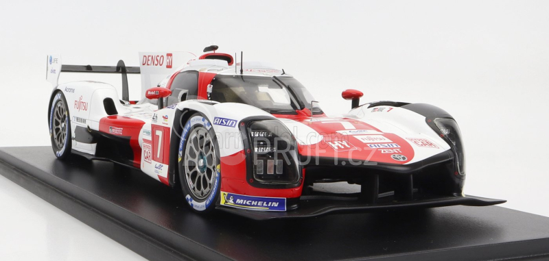 Spark-model Toyota Gr010 3.5l Turbo Hybrid V6 Team Toyota Gazoo Racing N 7 2nd 24h Le Mans 2022 M.conway - K.kobayashi - J.m.lopez - Con Vetrina - With Showcase 1:18 Bílá Červená Šedá