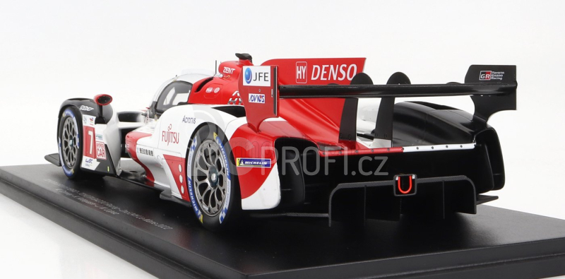 Spark-model Toyota Gr010 3.5l Turbo Hybrid V6 Team Toyota Gazoo Racing N 7 2nd 24h Le Mans 2022 M.conway - K.kobayashi - J.m.lopez - Con Vetrina - With Showcase 1:18 Bílá Červená Šedá