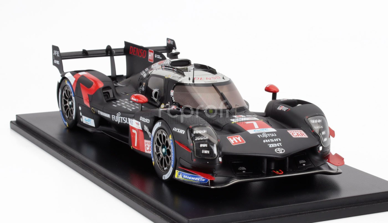 Spark-model Toyota Gr010 3.5l V6 Turbo Hybrid Team Gazoo Racing N 7 24h Le Mans 2024 Kamui Kobayashi - Jose Maria Lopez - Nyck De Vries 1:18 Black