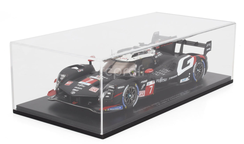 Spark-model Toyota Gr010 3.5l V6 Turbo Hybrid Team Gazoo Racing N 7 24h Le Mans 2024 Kamui Kobayashi - Jose Maria Lopez - Nyck De Vries 1:18 Black