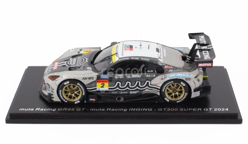 Spark-model Toyota Gr86 Gt Team Muta Inging Racing N 2 Gt300 Class Super Gt 2024 Yuui Tsutsumi - Hibiki Taira 1:43 Stříbrná Černá