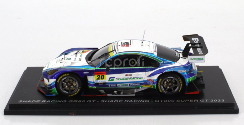 Spark-model Toyota Gr86 Gt Team Shade N 20 Gt300 Class Super Gt 2023 K.hiranaka - E.shimizu - S.yamada 1:43 Světle Modrá Bílá
