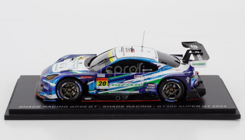 Spark-model Toyota Gr86 Gt Team Shade Racing N 20 Gt300 Class Super Gt 2024 Katsuyuki Hiranaka - Eijiro Shimizu 1:43 Modrá Bílá