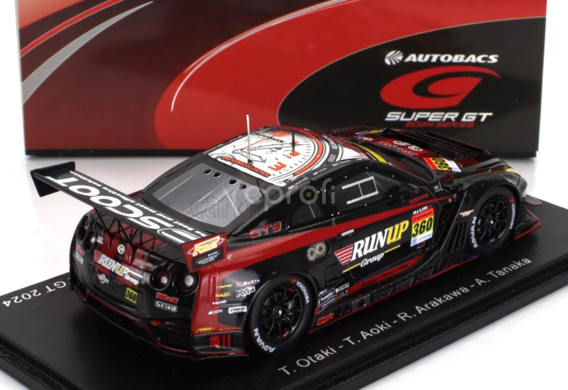 Spark-model Toyota Gt-r Team Tomei Sport N 360 Gt300 Class Super Gt 2024 Takayuki Aoki - Atsushi Tanaka 1:43 Černá Červená