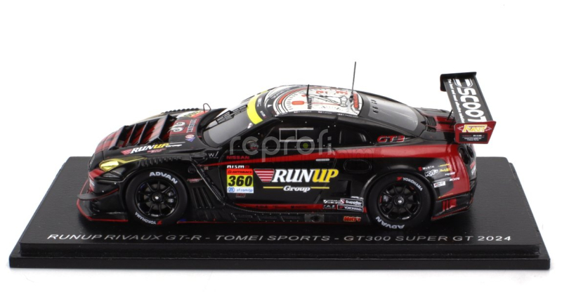 Spark-model Toyota Gt-r Team Tomei Sport N 360 Gt300 Class Super Gt 2024 Takayuki Aoki - Atsushi Tanaka 1:43 Černá Červená