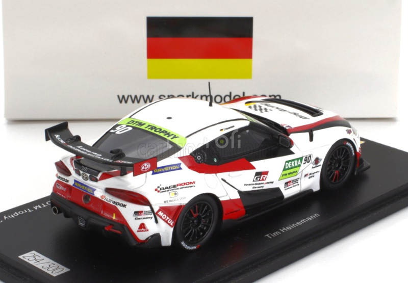 Spark-model Toyota Supra Gr Gt4 Team Toyota Gazoo Racing N 90 Europe Champion Dtm Trophy 2022 Tim Heinemann 1:43 Bílá Červená Černá