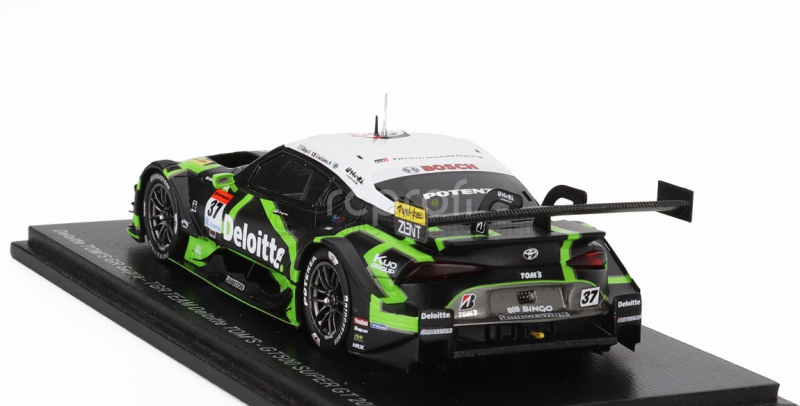Spark-model Toyota Supra Gr Team Deloitte N 37 Gt500 Class Super Gt 2024 Giuliano Alesi - Ukyo Sasahara 1:43 Černá Zelená Bílá