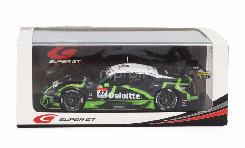 Spark-model Toyota Supra Gr Team Deloitte N 37 Gt500 Class Super Gt 2024 Giuliano Alesi - Ukyo Sasahara 1:43 Černá Zelená Bílá