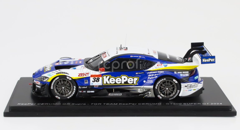 Spark-model Toyota Supra Gr Team Keeper Cerumo N 38 Gt500 Class Super Gt 2024 Toshiki Oyu - Hiroaki Ishiura 1:43 Modrá Bílá