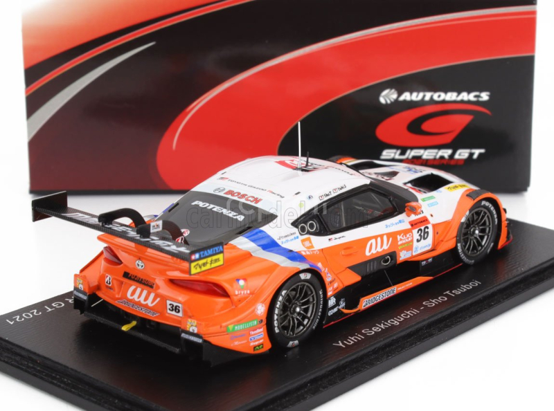 Spark-model Toyota Supra Gr Team Tgr N 36 Gt500 Class Gt500 Super Gt 2021 Yuhi Sekiguchi - Sho Tsuboi 1:43 Oranžová Bílá