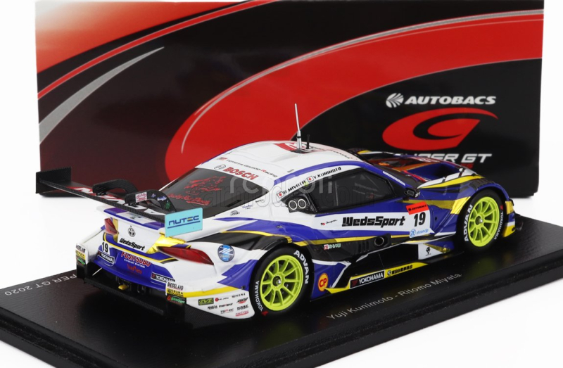 Spark-model Toyota Supra Gr Team Wedssport Bandoh N 19 Gt500 Class Super Gt 2020 Yuji Kunimoto - Ritomo Miyata 1:43 Modrá Bílá Žlutá