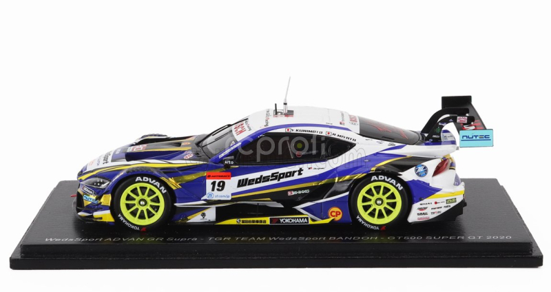 Spark-model Toyota Supra Gr Team Wedssport Bandoh N 19 Gt500 Class Super Gt 2020 Yuji Kunimoto - Ritomo Miyata 1:43 Modrá Bílá Žlutá
