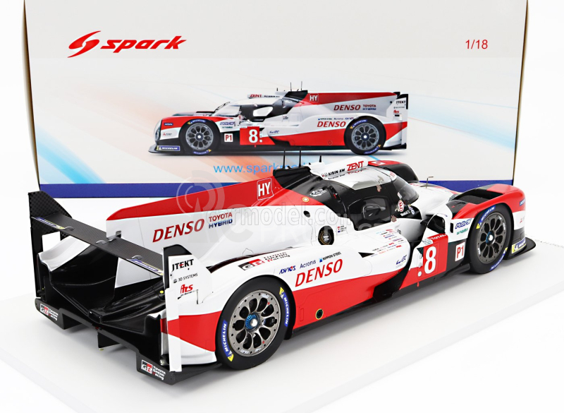 Spark-model Toyota Ts050 2.4l Hybrid Turbo V6 Team Toyota Gazoo Racing N 8 Winner 24h Le Mans 2020 S.buemi - B.hartley - K.nakajima 1:18 Červená Bílá
