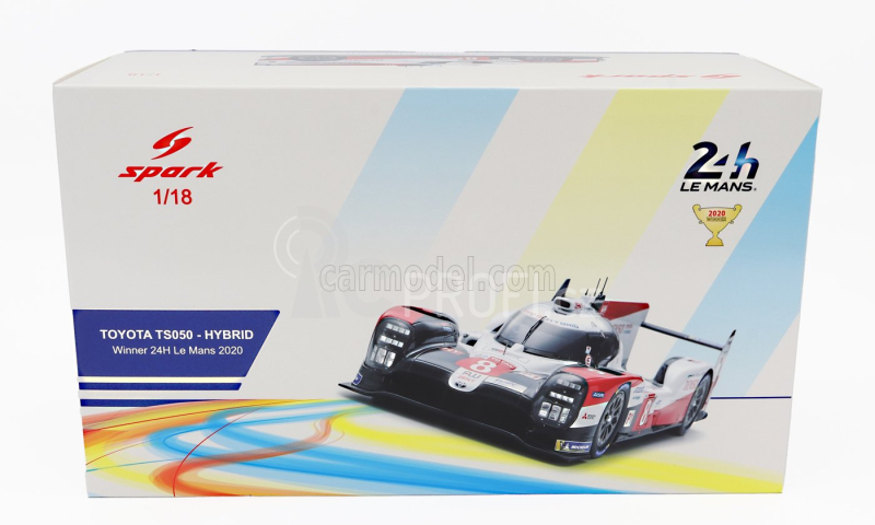 Spark-model Toyota Ts050 2.4l Hybrid Turbo V6 Team Toyota Gazoo Racing N 8 Winner 24h Le Mans 2020 S.buemi - B.hartley - K.nakajima 1:18 Červená Bílá