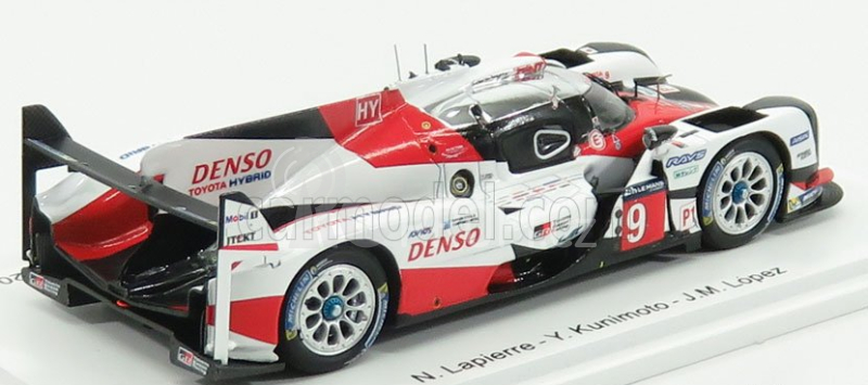 Spark-model Toyota Ts050 Hybrid 2.4l Turbo V6 Team Toyota Gazoo Racing N 9 24h Le Mans 2017 J.m.lopez - N.lapierre - Y.kunimoto 1:43 Bílá Červená Černá