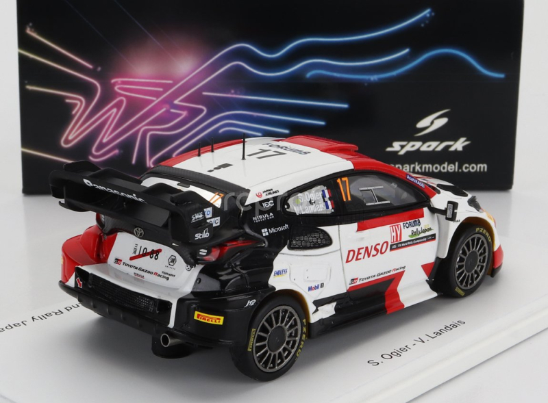 Spark-model Toyota Yaris Gr Hybrid Rally1 Team Toyota Gazoo Racing Wrt N 17 2nd Rally Japan 2023 Sebastian Ogier - Vincent Landais 1:43 Bílá Červená Černá