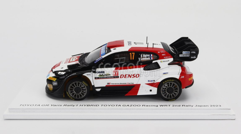 Spark-model Toyota Yaris Gr Hybrid Rally1 Team Toyota Gazoo Racing Wrt N 17 2nd Rally Japan 2023 Sebastian Ogier - Vincent Landais 1:43 Bílá Červená Černá
